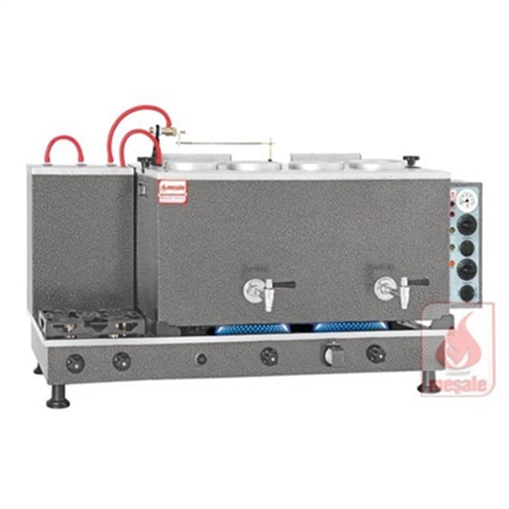 Full Otomatik Çay Makinesi 4 Demlikli-Chromat Turbo Max Üstü Açılır 