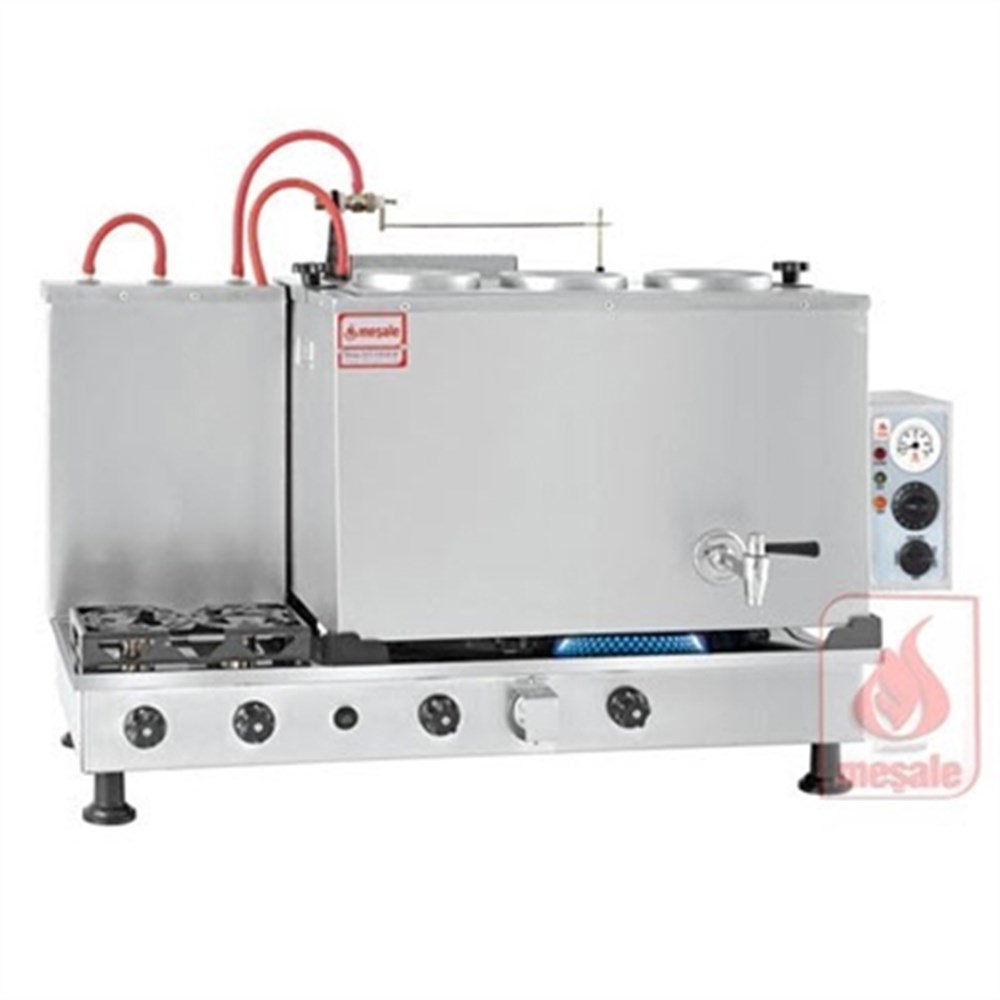 Full Otomatik Çay Makinesi Inox 3 Demlikli-Chromat Turbo Max Üstü Açılır 