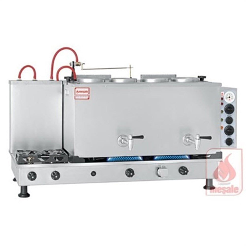 Full Otomatik Çay Makinesi Inox 4 Demlikli-Chromat Turbo Max Üstü Açılır 