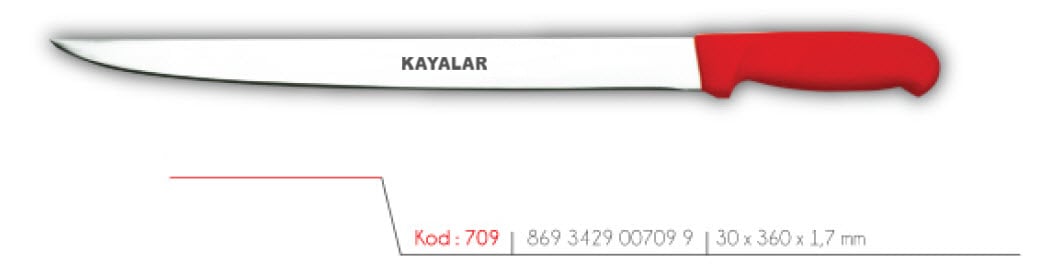 KAYMAZ SAPLI ÇUBUK ÇELİK SİVRİ ÇİĞ ET AÇMA BIÇAĞI