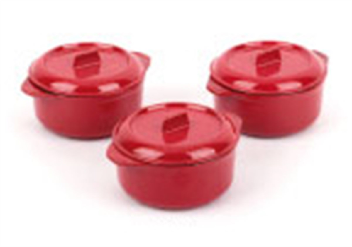 Mini Güveç Tencere 3'lü Set Kırmızı