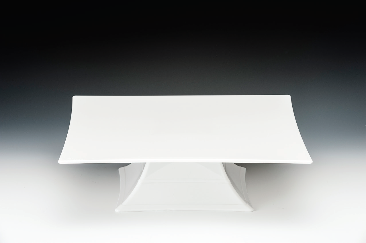 POLYCARBONAT 35 CM KARE AYAKLI TEŞHİR ŞEFFAF