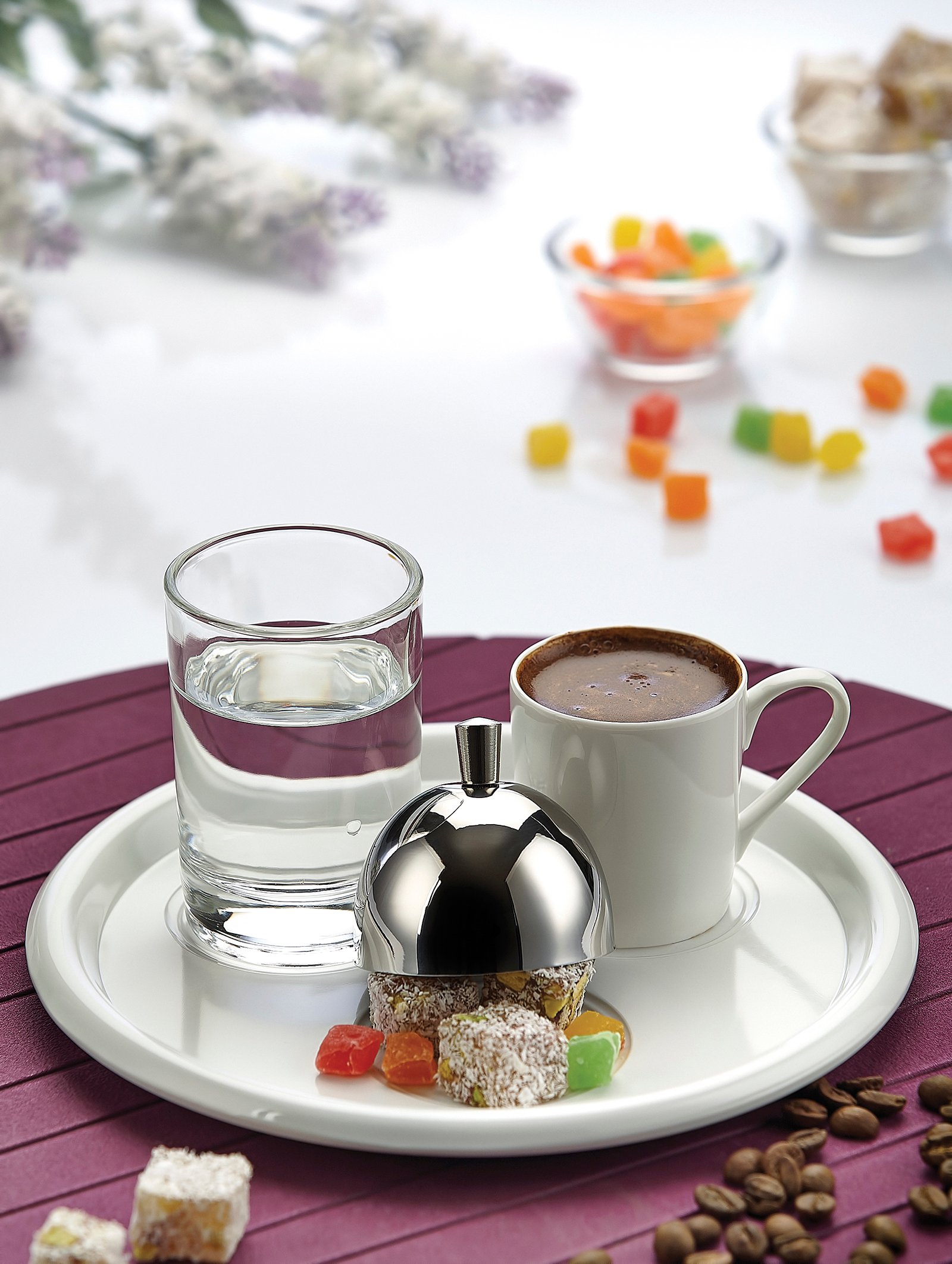 TÜRK KAHVE SERVİS TAKIMI YUVARLAK (19cm)