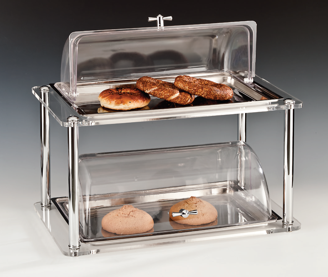 2 KATLI KÜÇÜK ÇELİK TEPSİLİ PC.ROLL TOP KAPAKLI TEŞHİR