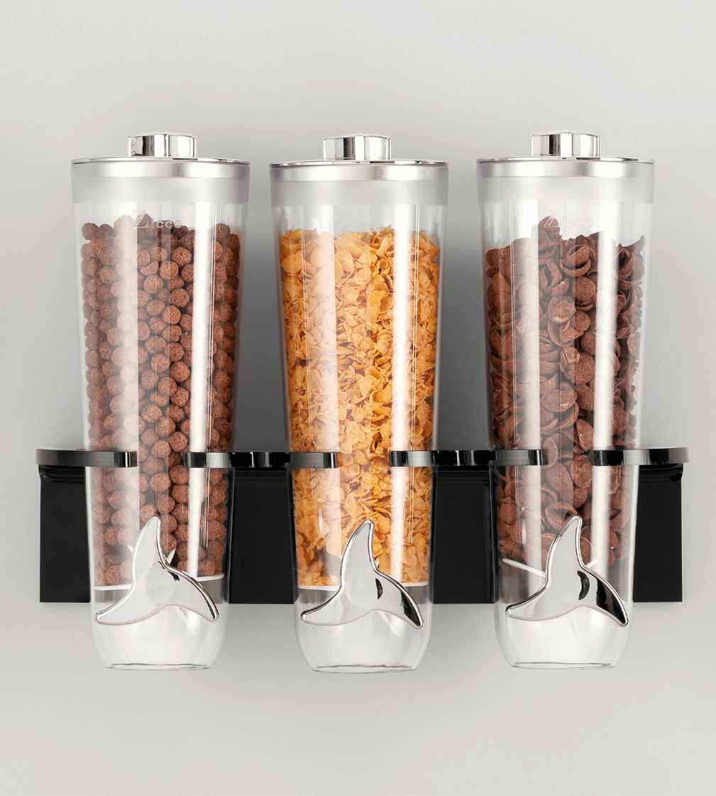 3 LÜ CORNFLEKS ALETİ-DUVARA MONTELİ-SİYAH-BEYAZ