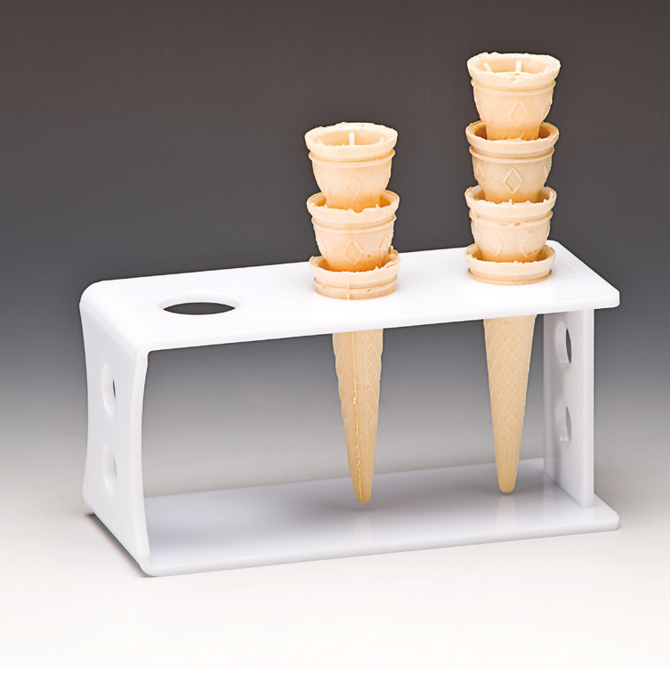 3 LÜ DONDURMA SERVİS STANDI/U MODEL -BEYAZ