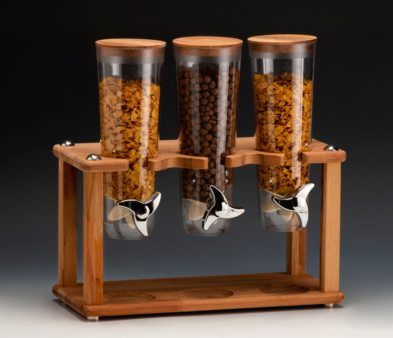 3'LÜ STANDLI AHŞAP CORNFLEKS ALETİ