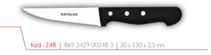 ABS SAPLI ÇUBUK ÇELİK 0 NO KASAP BIÇAĞI