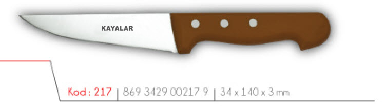 ABS SAPLI ÇUBUK ÇELİK 1 NO PİŞMİŞ ET BIÇAĞI