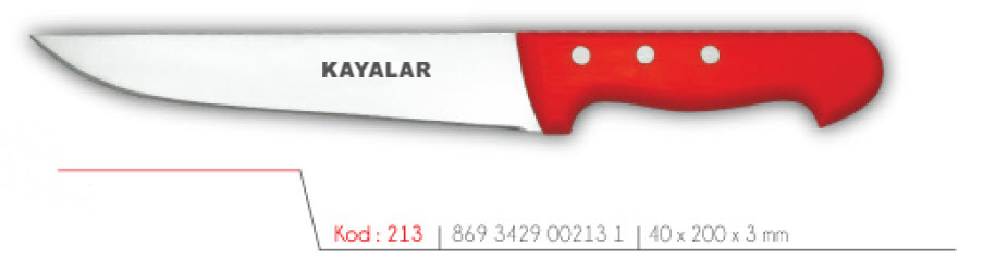 ABS SAPLI ÇUBUK ÇELİK 4 NO ÇİĞ ET BIÇAĞI