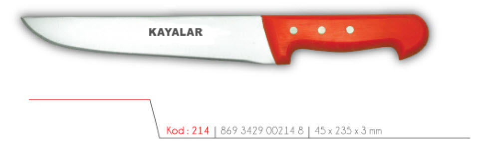 ABS SAPLI ÇUBUK ÇELİK 5 NO ÇİĞ ET BIÇAĞI