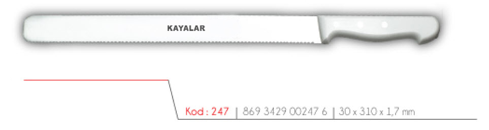 ABS SAPLI ÇUBUK ÇELİK DİŞLİ PASTA BIÇAĞI