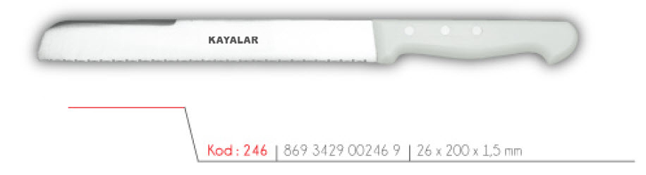 ABS SAPLI ÇUBUK ÇELİK KÜÇÜK BOY DİŞLİ EKMEK BIÇAĞI