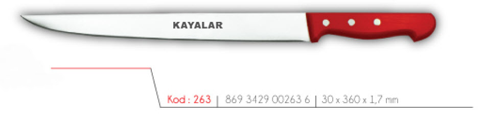 ABS SAPLI ÇUBUK ÇELİK SİVRİ ÇİĞ ET AÇMA BIÇAĞI