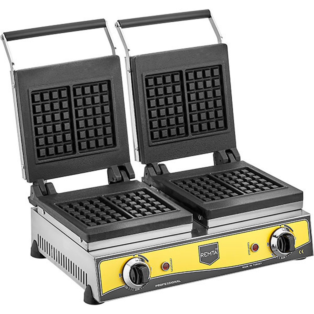 Çiftli Kare Waffle Makinesi Elektrikli