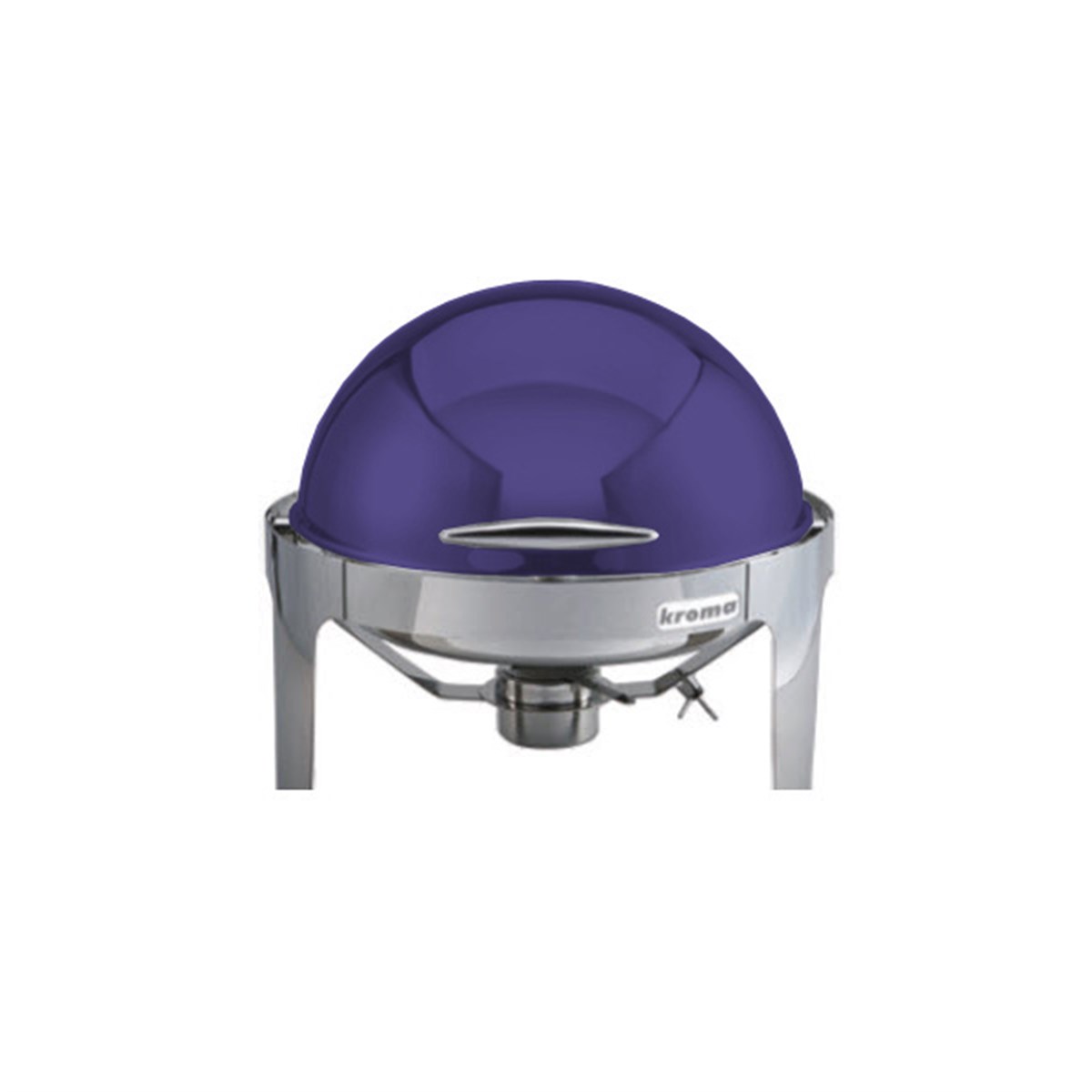 Deluxe Yuvarlak Rolltop Chafing Dish Mavi Jel Yakıtlı 6 lt