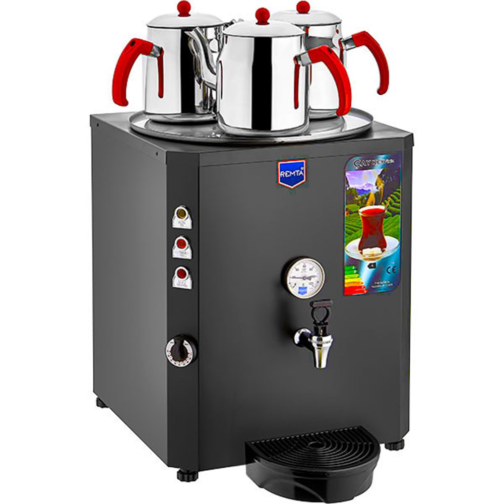 Jumbo Çay Makinesi Kabinli 3 Demlikli Elektrikli 40 Lt