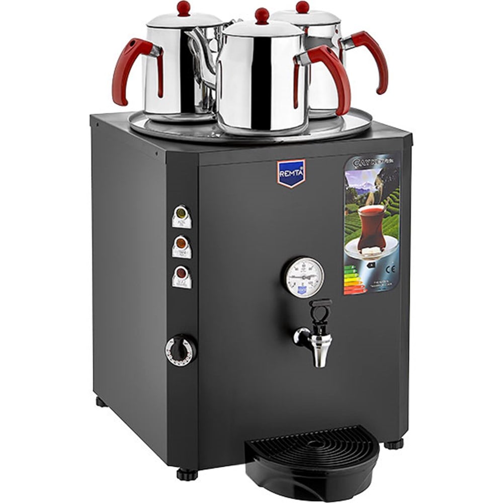 Jumbo Çay Makinesi Kabinli 3 Demlikli Elektrikli 40 Lt.Şamandıralı