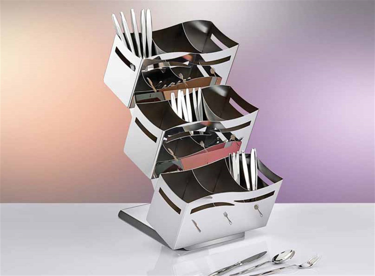 Kaşık Standı Maske Model 3 Katlı 9 Yuvalı