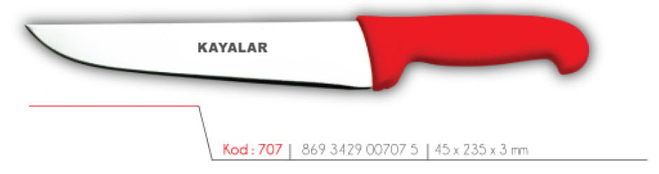 KAYMAZ SAPLI ÇUBUK ÇELİK 5 NO ÇİĞ ET BIÇAĞI