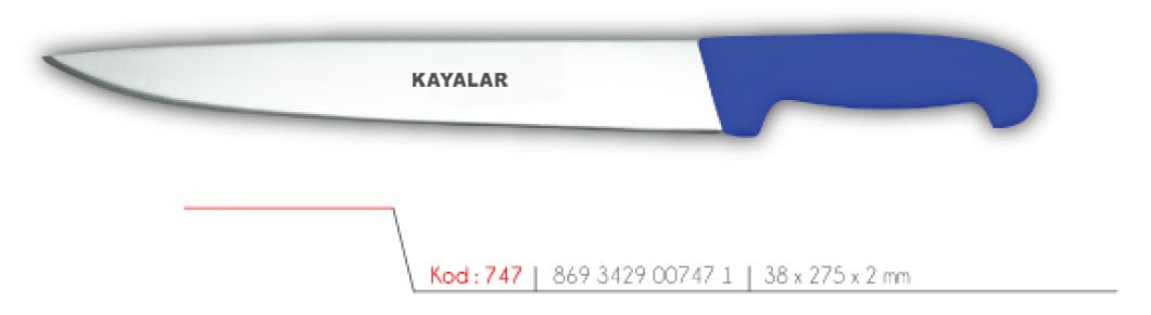 KAYMAZ SAPLI ÇUBUK ÇELİK BÜYÜK BOY BALIK BIÇAĞI
