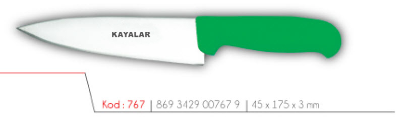 KAYMAZ SAPLI ÇUBUK ÇELİK KÜÇÜK BOY ŞEF BIÇAĞI