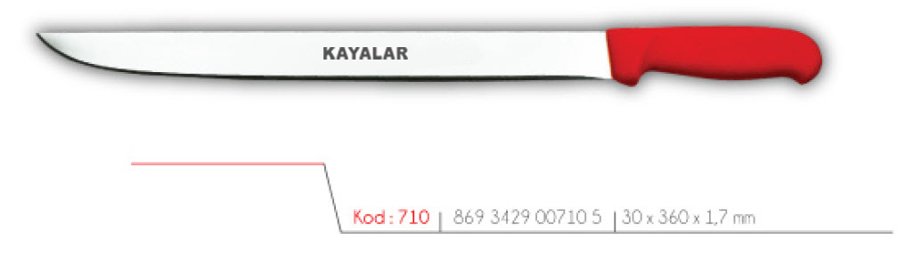 KAYMAZ SAPLI ÇUBUK ÇELİK KÜT ÇİĞ ET AÇMA BIÇAĞI
