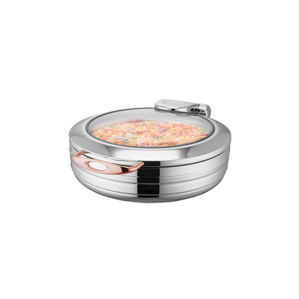 Milano Yuvarlak İndiksiyon Copper Chafing Dish
