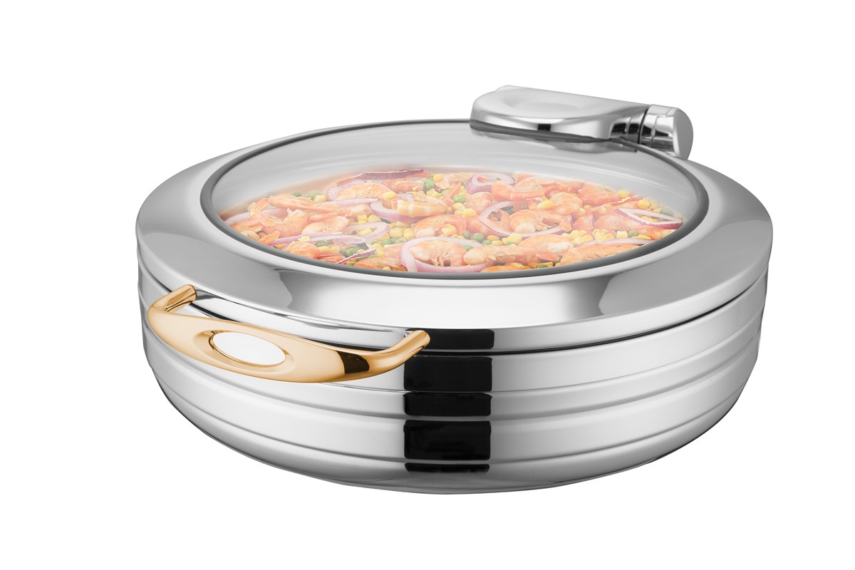 Milano Yuvarlak İndiksiyon Gold Chafing Dish