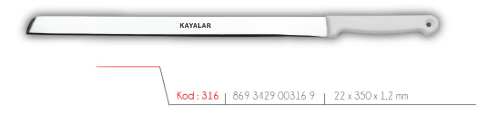 MOBLEN SAPLI PASLANMAZ Ç. 35 cm GANAJ KAZIMA BIÇAĞI