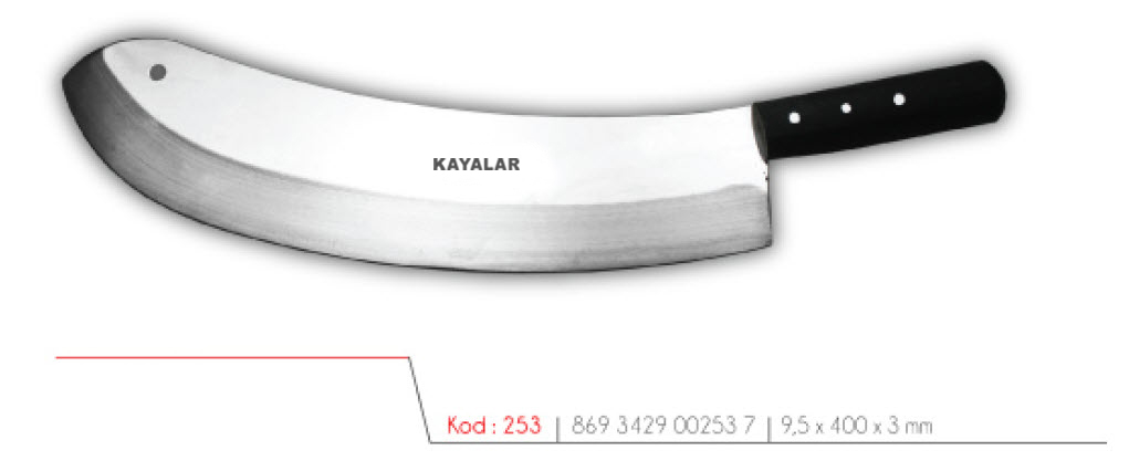 POLİETİLEN SAPLI PASLANMAZ ÇELİK 40 cm ZIRH