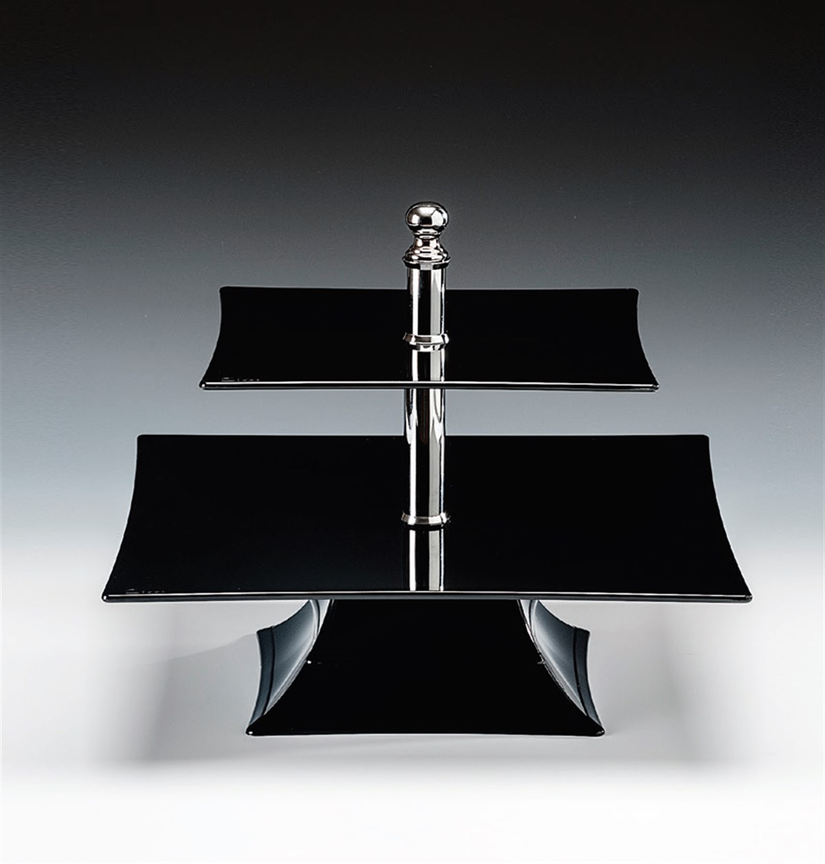 POLYCARBONAT TEPSİLİ 2 KATLI TEŞHİR STANDI(25-35 CM ) ŞEFFAF