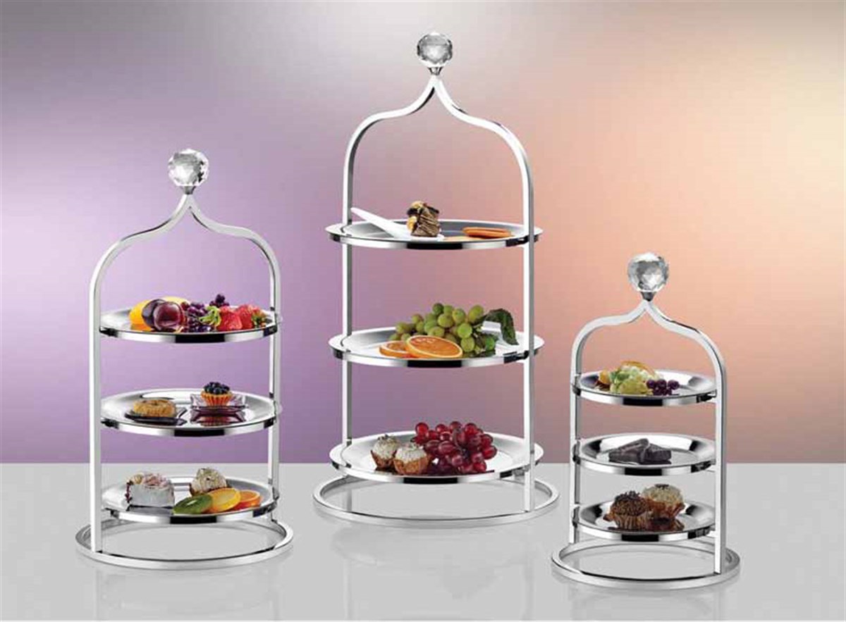 Teşhir Standı Merit Ø:33cm h:65cm (Tabaklar Dahildir)