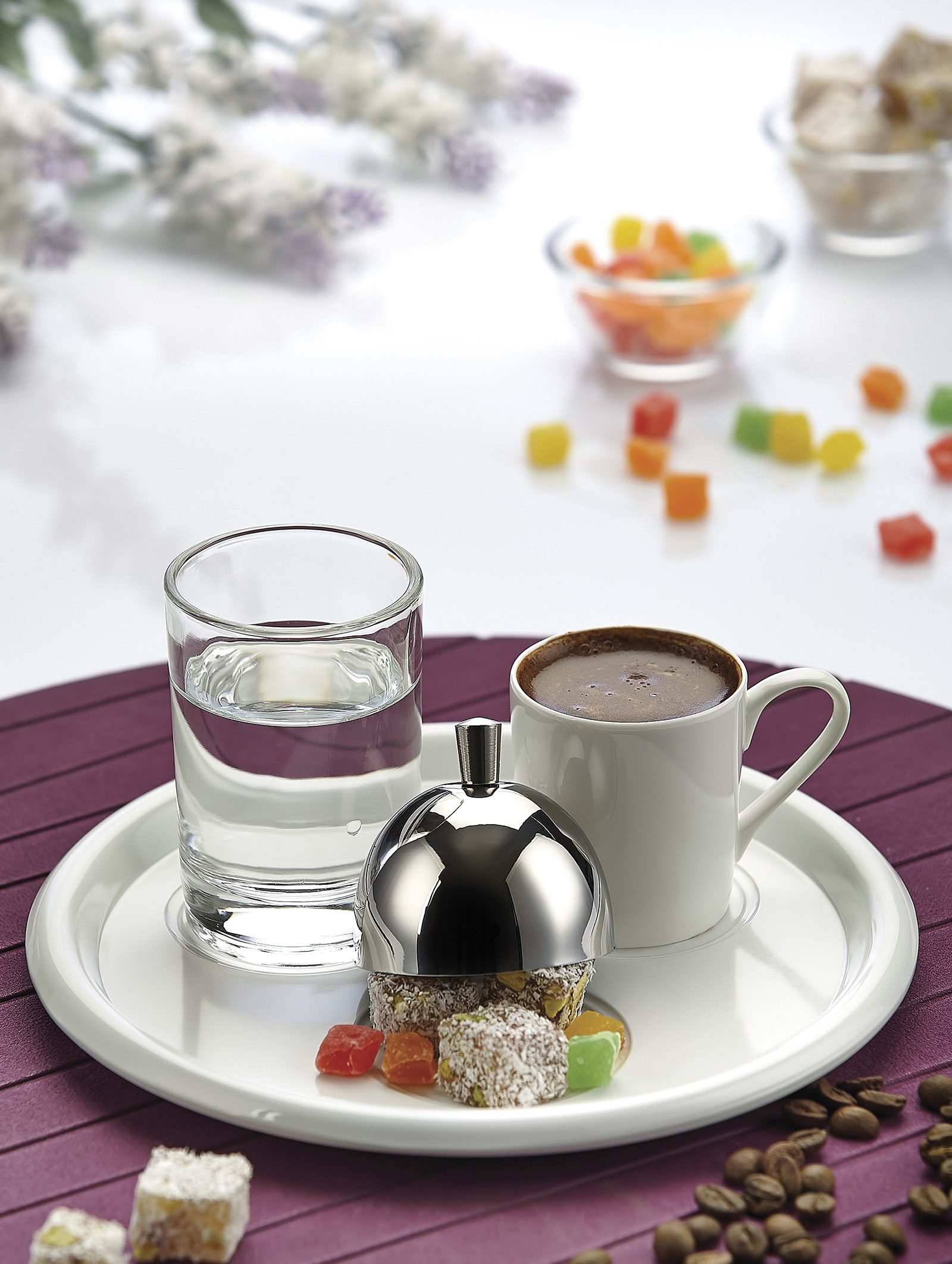 TÜRK KAHVE SERVİS TAKIMI YUVARLAK (19cm)