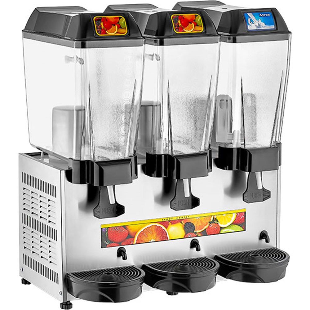 Üçlü Şerbet Şerbet Ayran Soğutucusu 20+20+20 Lt