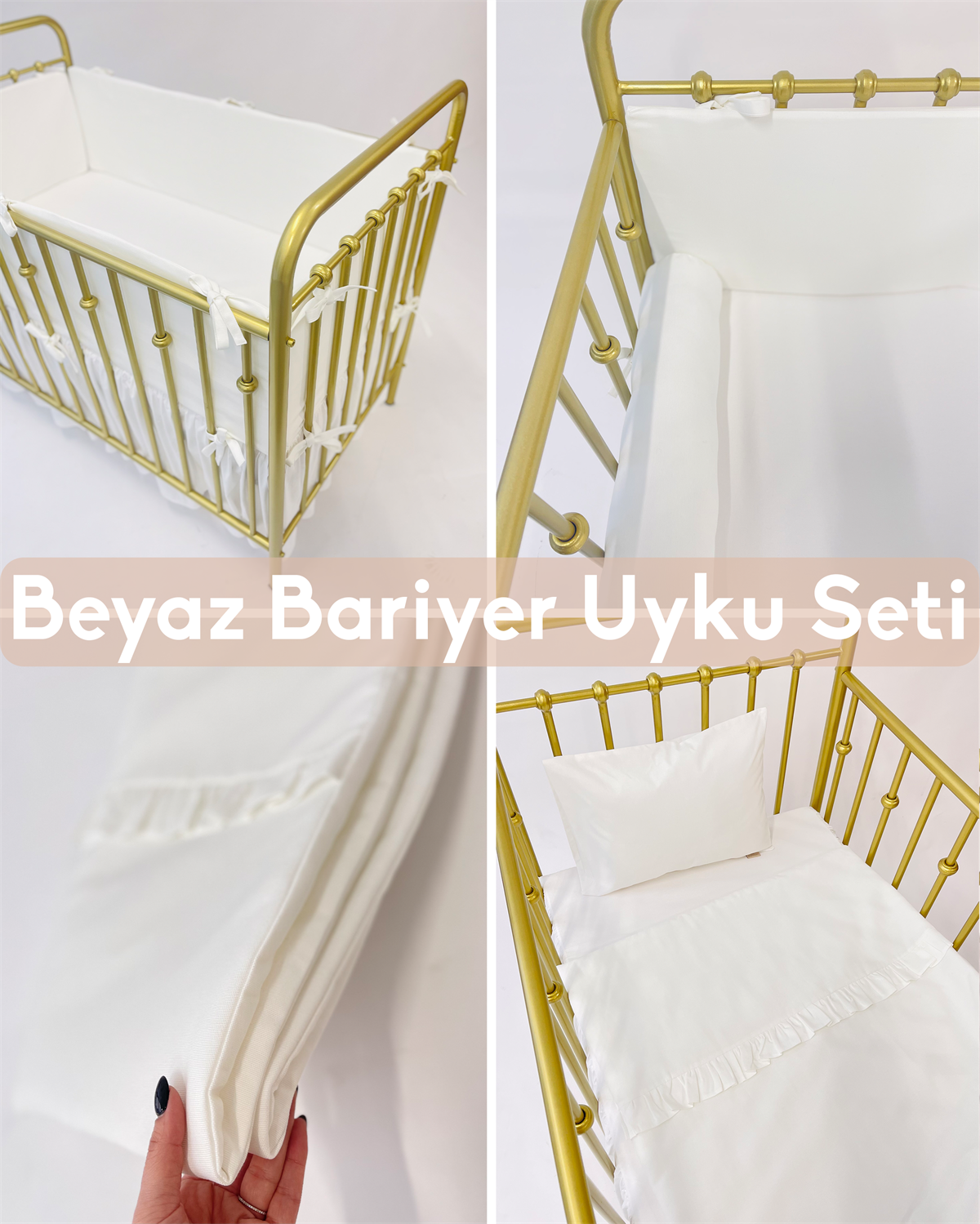 Beyaz Bariyer Uyku Seti