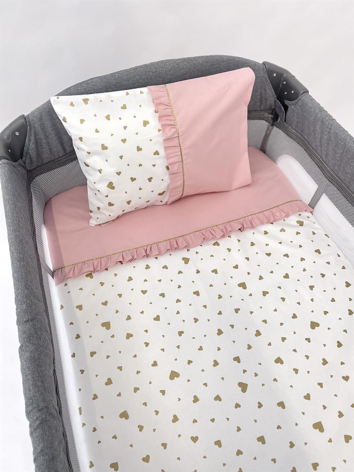 Gold Kalpler Fırfırlı Pudra Nevresim Takımı | Nevresim Takımı Fiyatları - zeynebeli.com