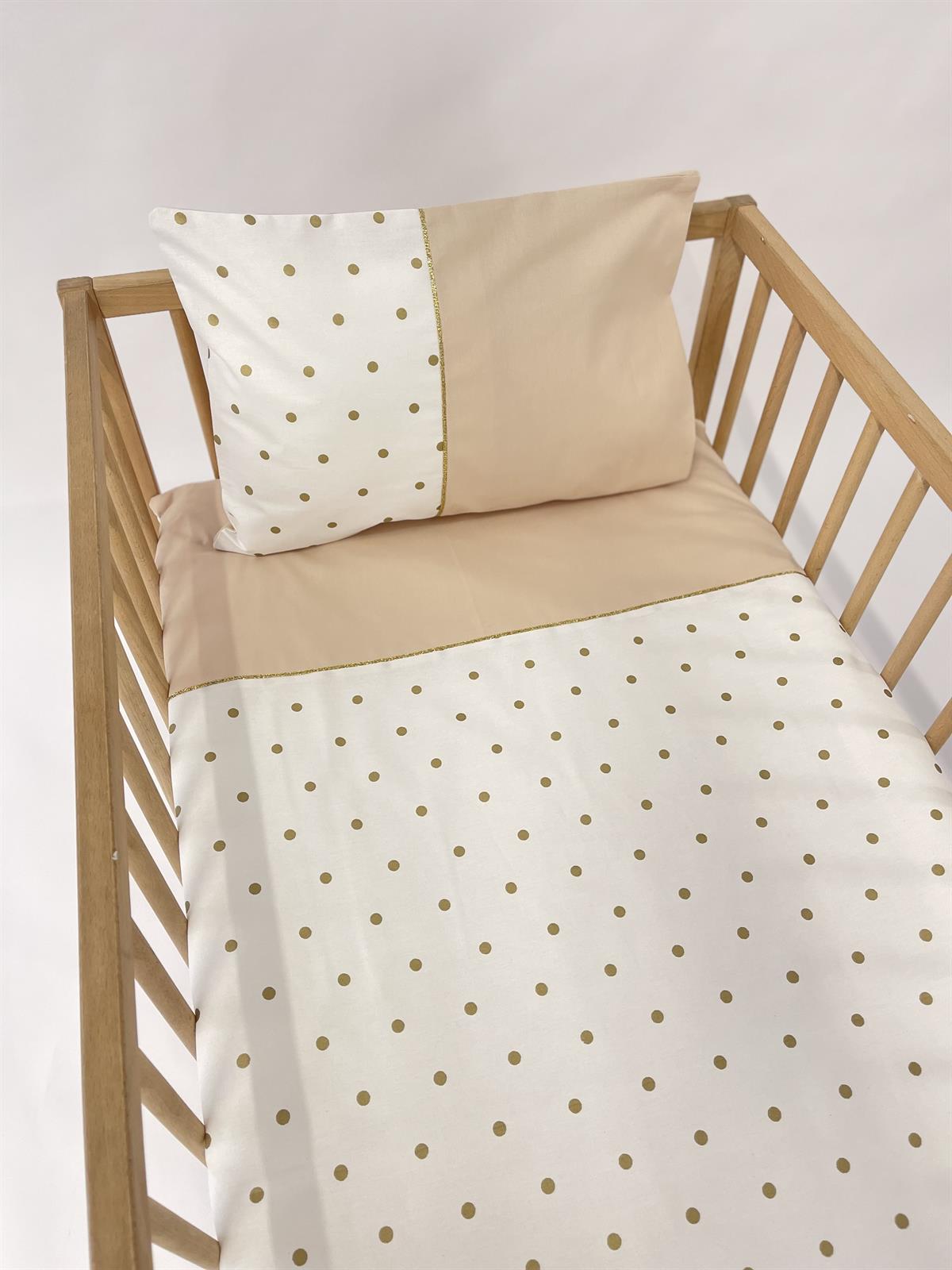 Gold Puantiyeler  Bej Nevresim Takımı | Nevresim Takımı Fiyatları - zeynebeli.com