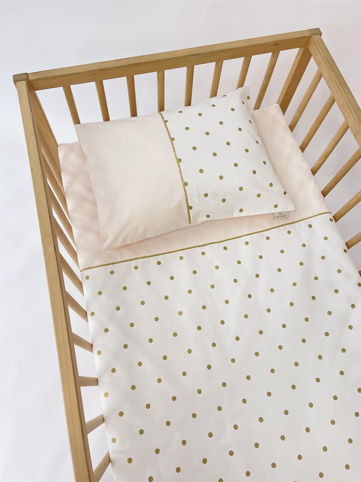 Gold Puantiyeler Somon Nevresim Takımı | Nevresim Takımı Fiyatları - zeynebeli.com