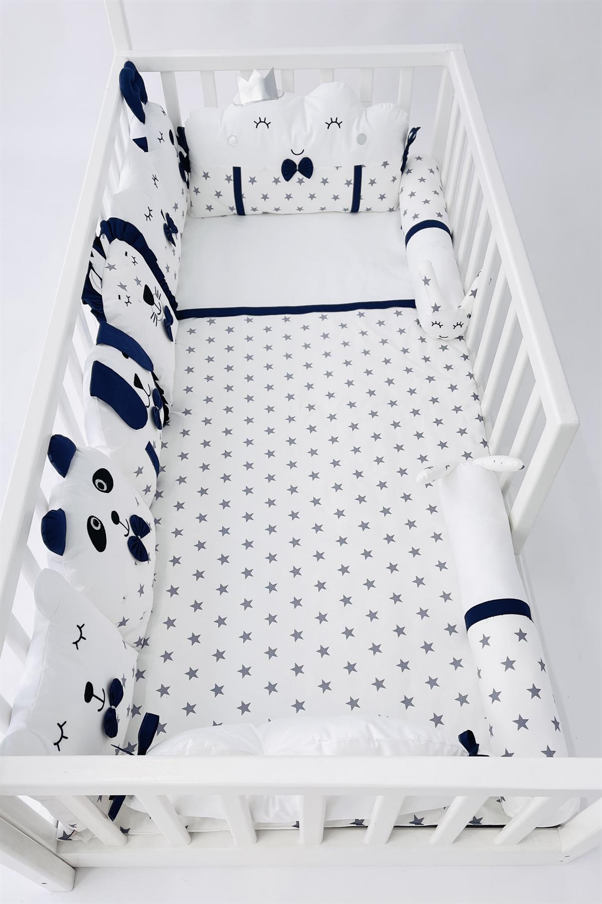 Grey Stars Lacivert Uyku Seti | Uyku Setleri Fiyatları - zeynebeli.com