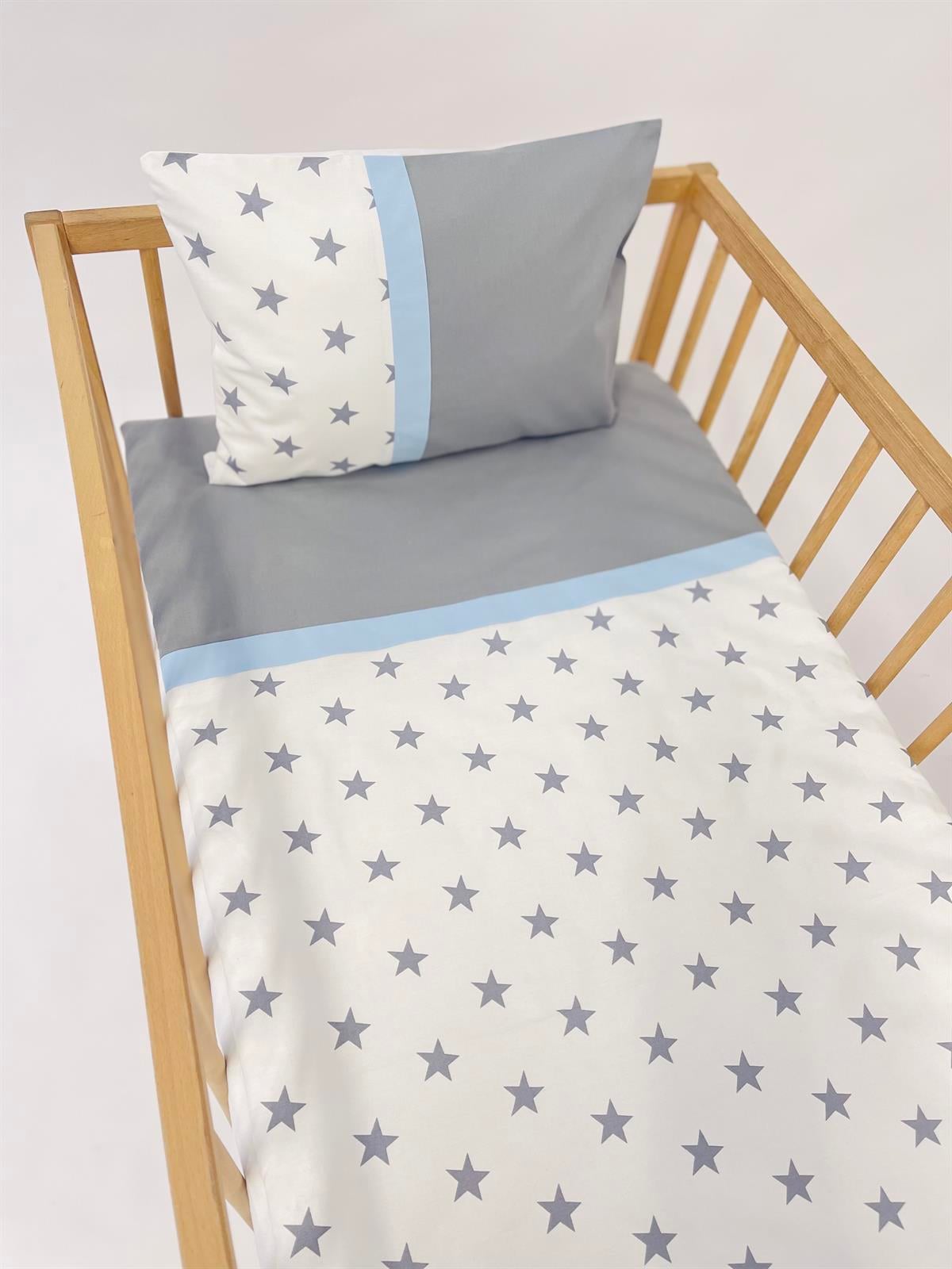 Grey Stars Mavi Yatak Örtüsü | Yatak Örtüleri Fiyatları ve Modelleri - zeynebeli.com