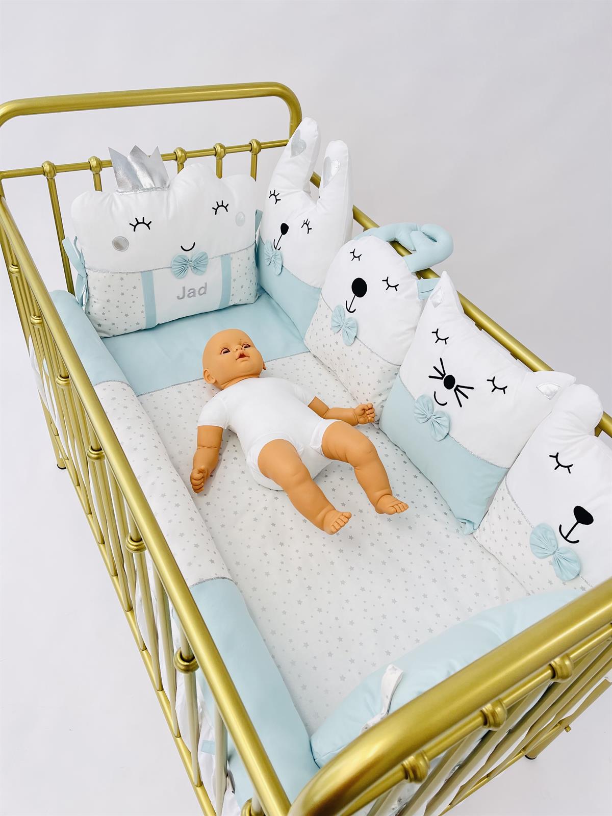 Gümüş Yıldızlar Mint Uyku Seti | Uyku Setleri Fiyatları - zeynebeli.com