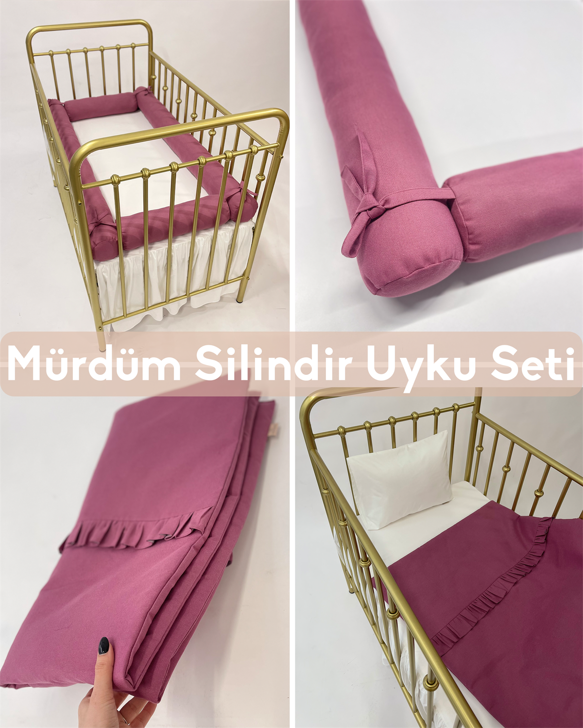 Mürdüm Silindir Uyku Seti | Uyku Setleri Fiyatları - zeynebeli.com