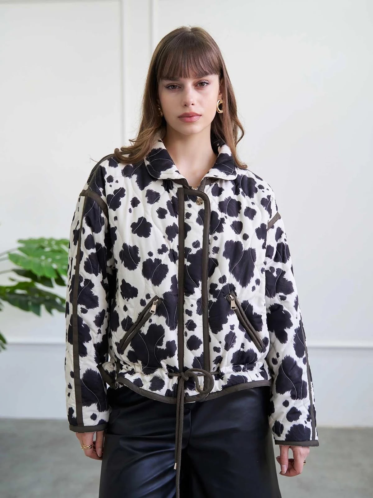 İthal Animal Print Mont