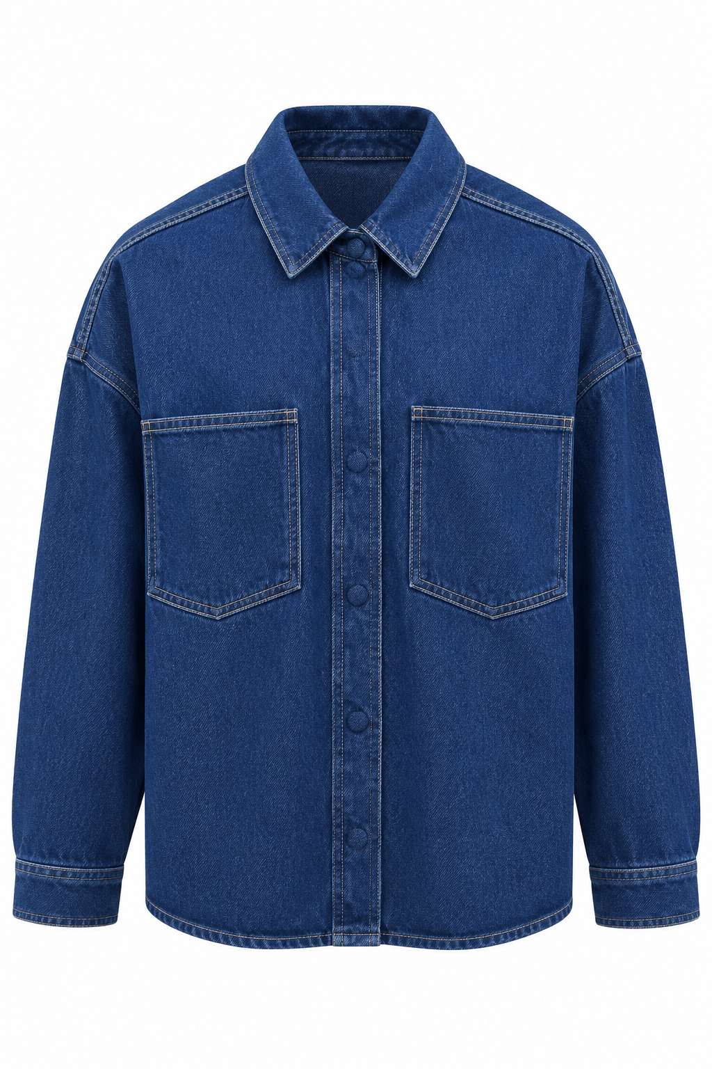 Lacivert Denim Gömlek Ceket