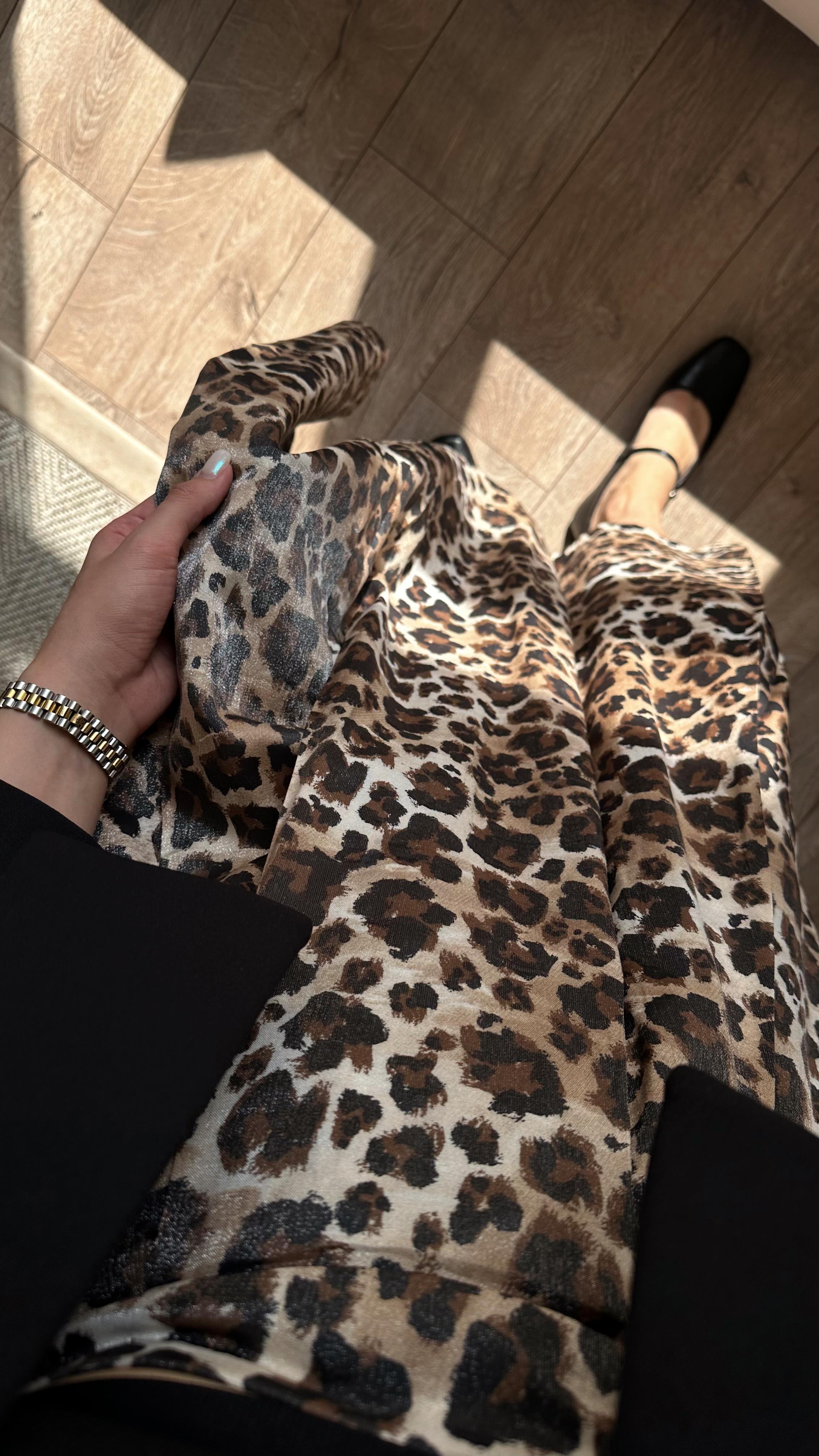 Leopar Desenli Maxi Etek