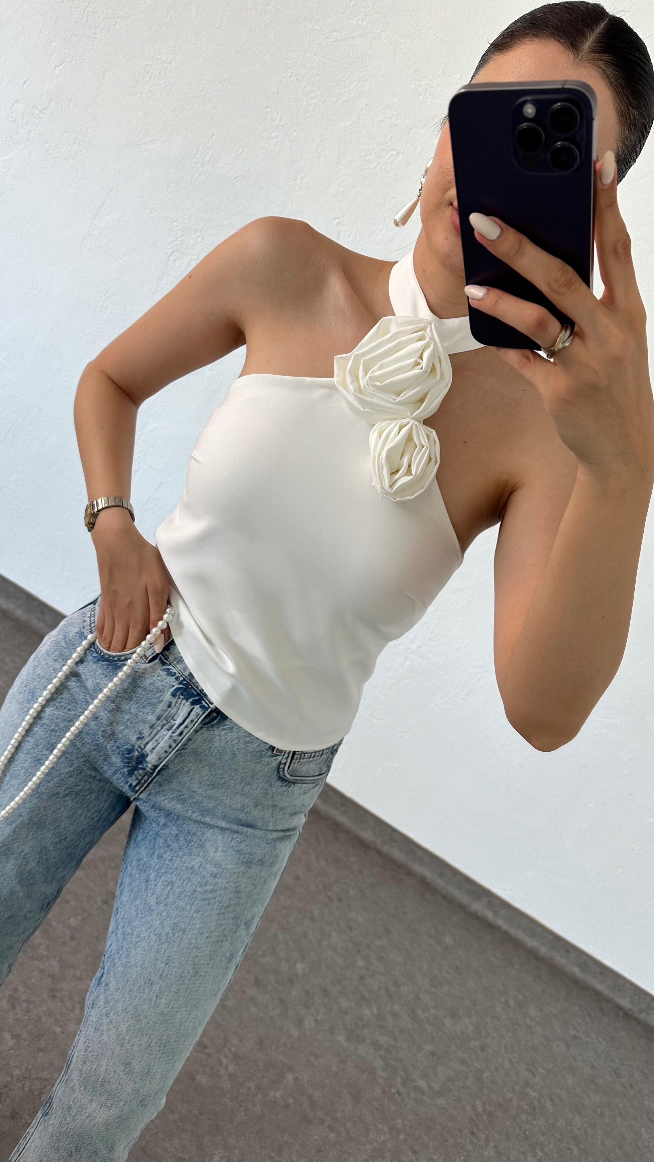 Neckholder Beyaz Top