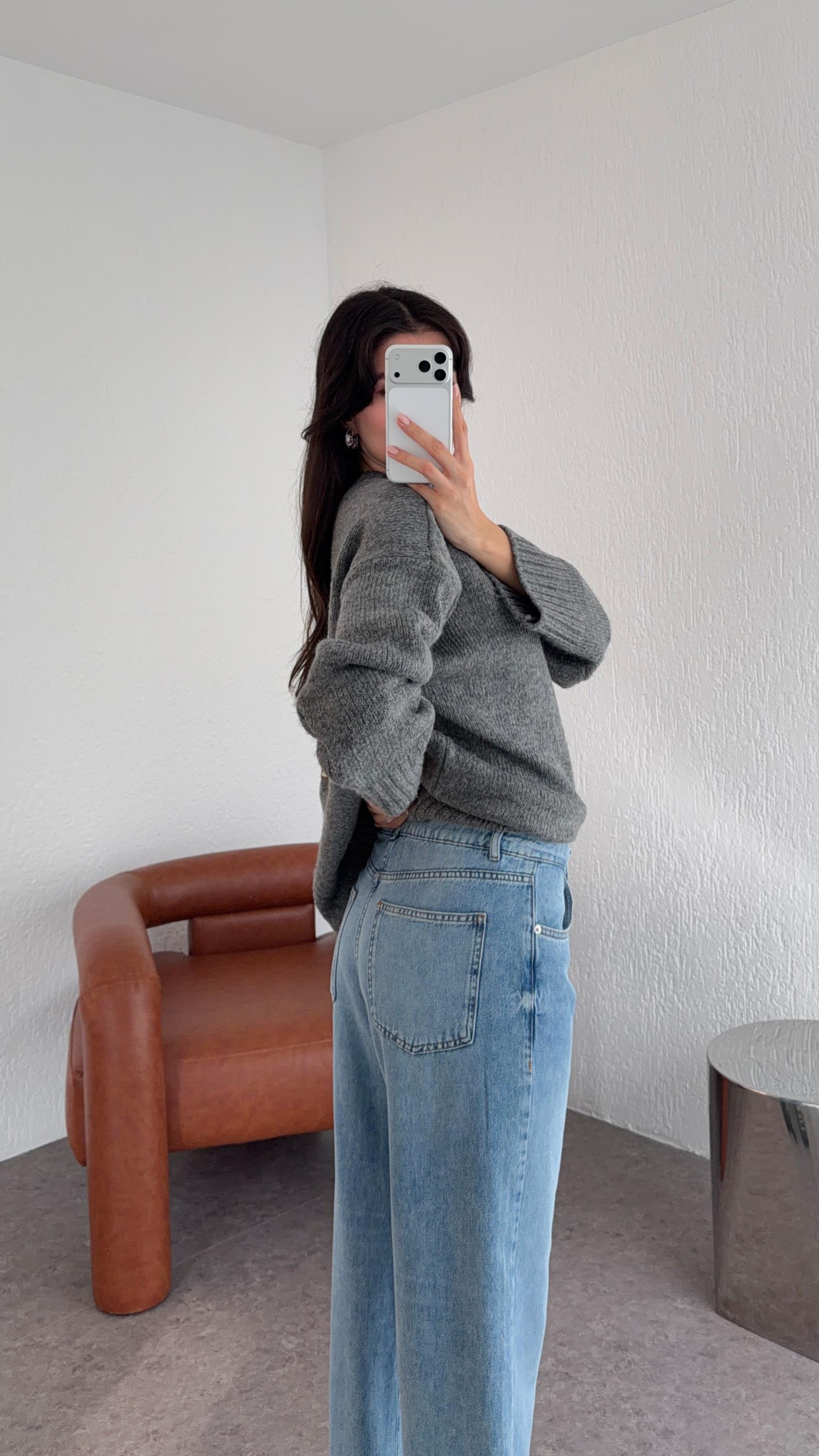 Orta Bel Mavi Jean