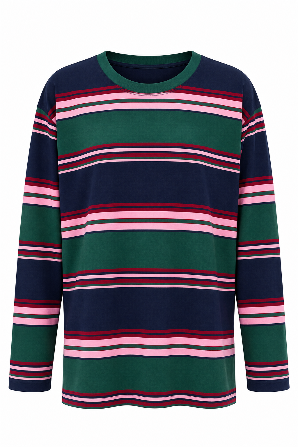 Renkli Çizgili Sweatshirt