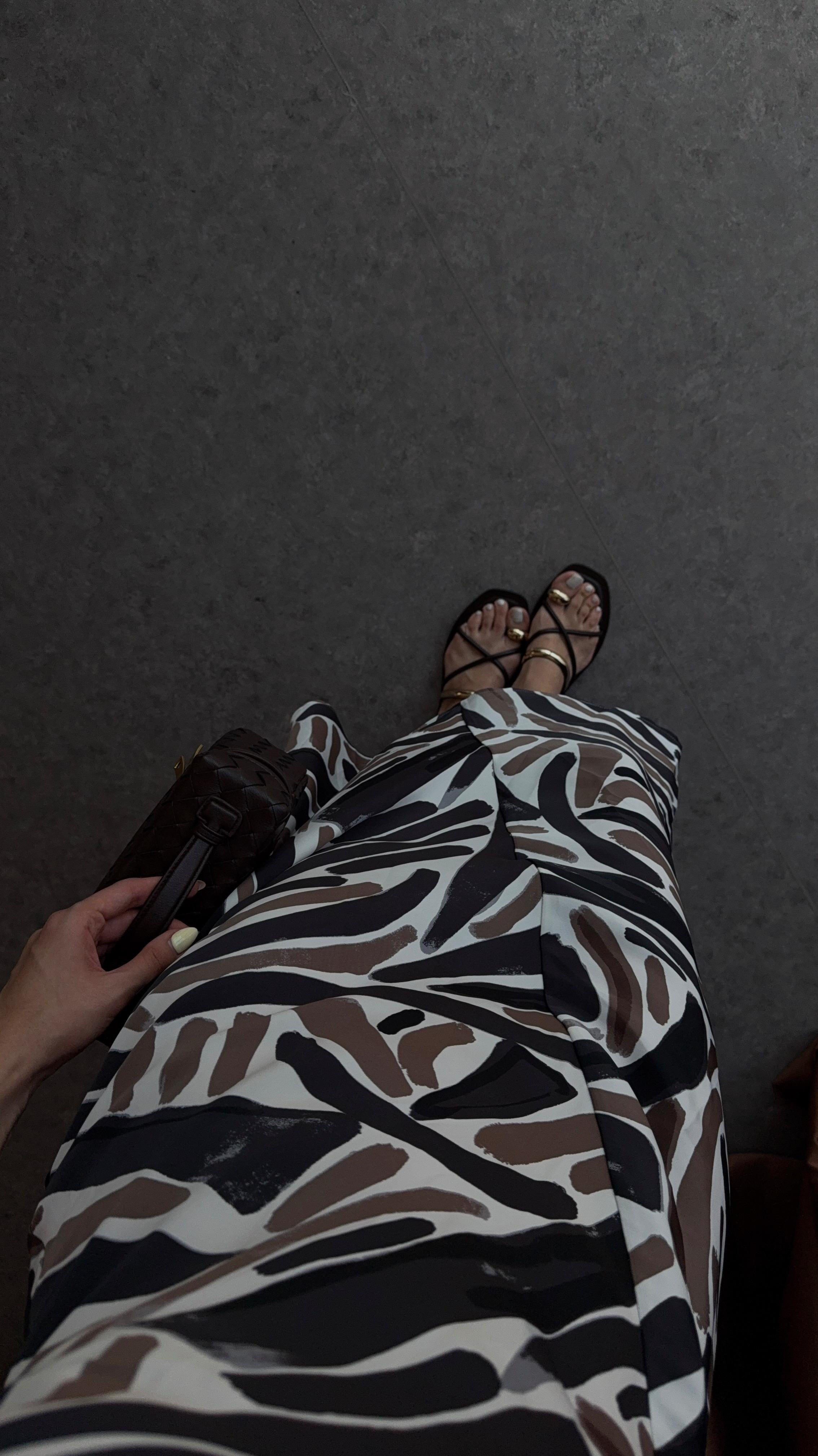 Saten Zebra Elbise